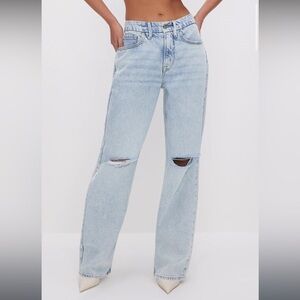 Good American '90s Relaxed Light Blue Jeans